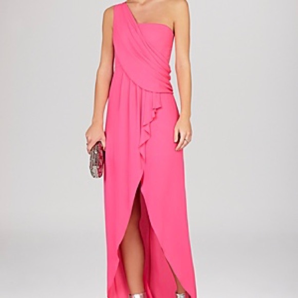 BCBG Kali One Shoulder Drape Gown - Picture 2 of 6